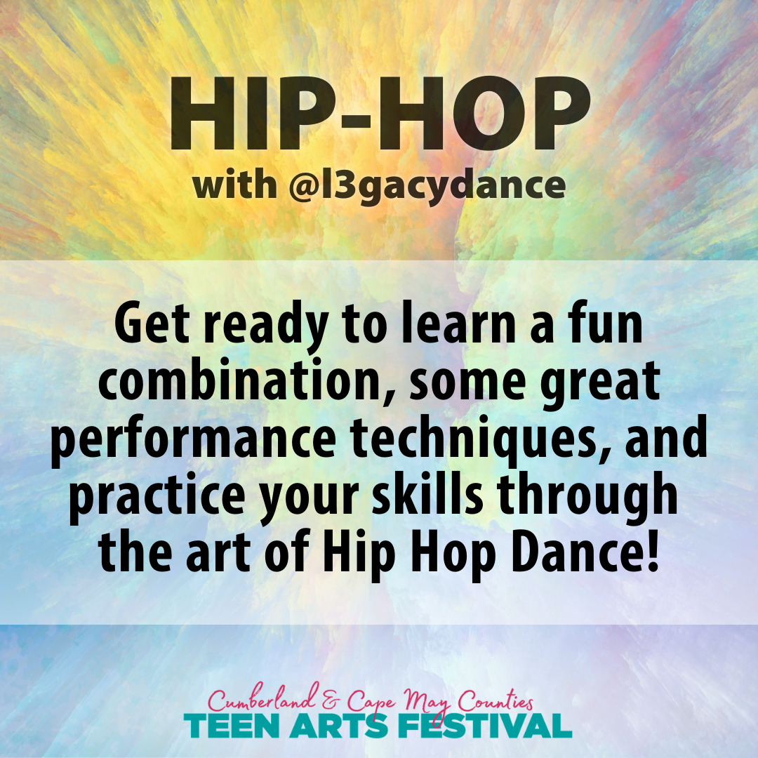 Get ready to learn a fun combination, some great performance techniques, and practice your skills through the art of Hip Hop Dance!