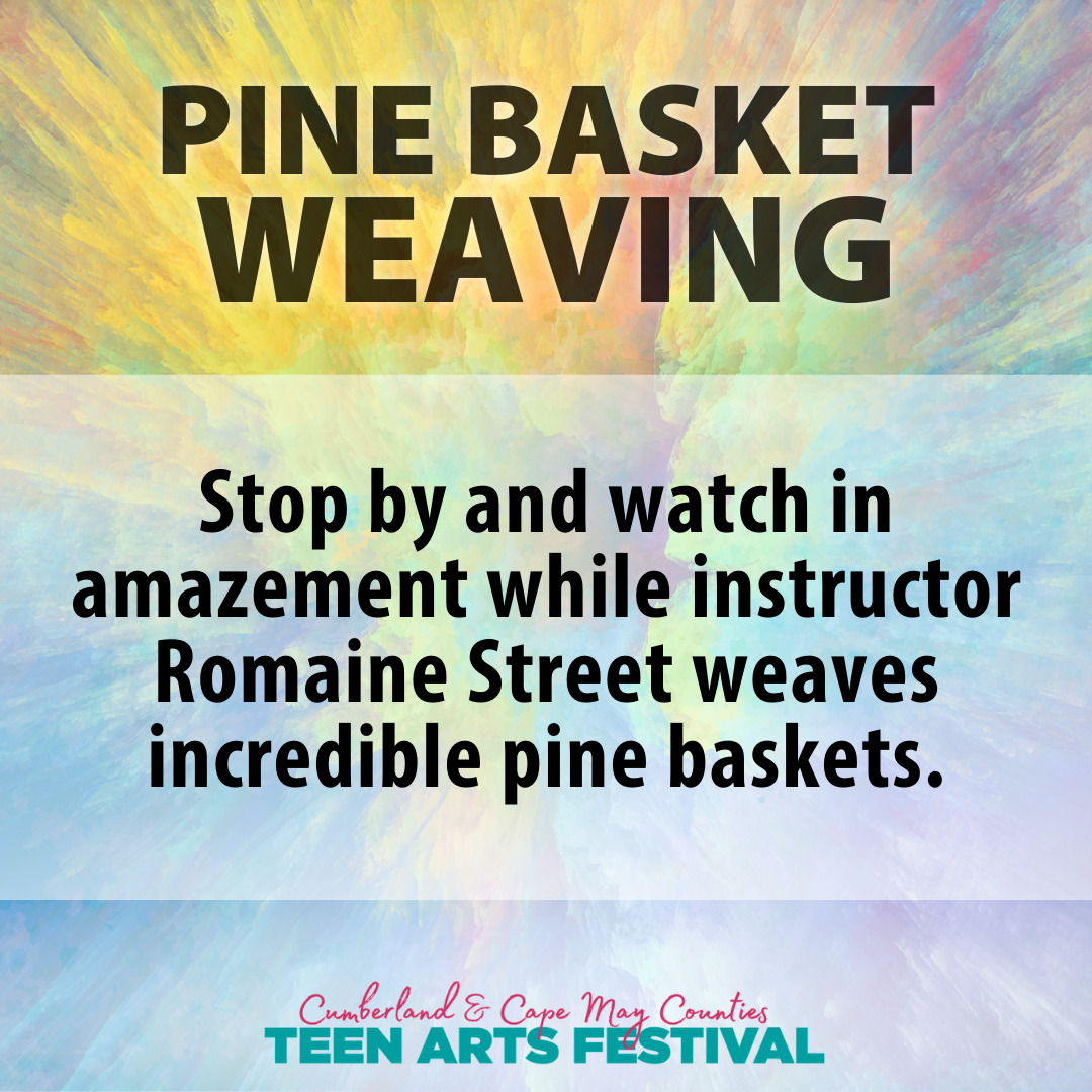 Stop by and watch in amazement while instructor Romaine Street weaves incredible pine baskets.